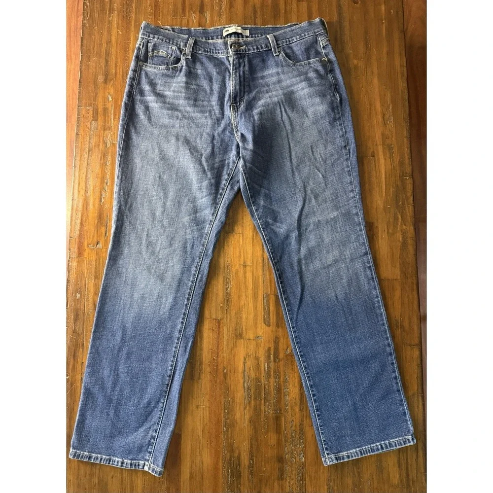 Levi's 505 Straight Jeans Men's W33 L32 Classic Blue Denim Zipper Fly